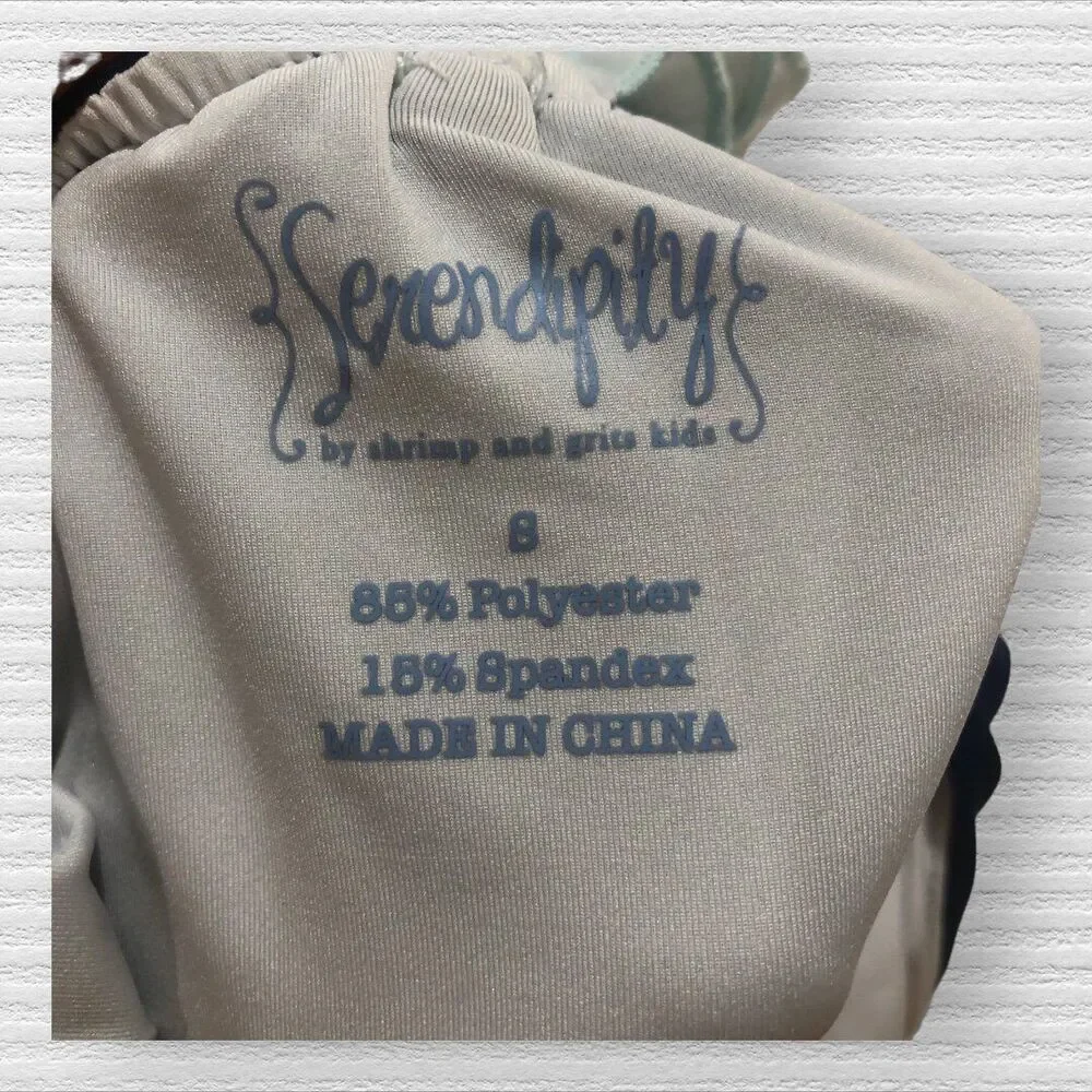 Serendipity by Shrimp & Grits Small (4) One Piece Blue Swimsuit Classic Preppy
